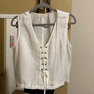 Bella Dahl white cropped tank